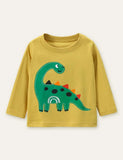 Dinosaur Printed Long-Sleeved T-shirt - CCMOM