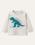 Dinosaur Printed Long-Sleeved T-shirt - CCMOM