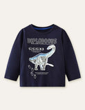 Dinosaur Printed Long-Sleeved T-shirt - CCMOM