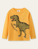 Dinosaur Printed Long-Sleeved T-shirt - CCMOM