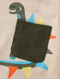 Dinosaur Printed Pocket T-shirt - CCMOM
