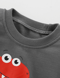Dinosaur Waving Printed Sweatshirt - CCMOM