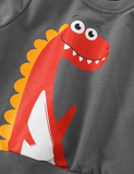 Dinosaur Waving Printed Sweatshirt - CCMOM