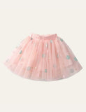 Dot Embroidered Mesh Skirt - CCMOM