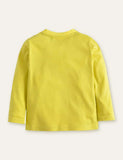 Duck Appliqu¡§| Pocket Long Sleeve T-shirt - CCMOM