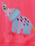 Elephant Appliqu¡§| Pullover Sweatshirt - CCMOM