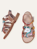Embroidered Unicorn Sandals - CCMOM