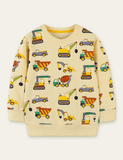 Engineering Vehicle Full Printed Sweatshirt - CCMOM