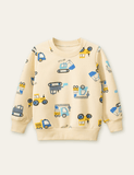 Engineering Vehicle Printed Long-Sleeved Sweatshirt - CCMOM