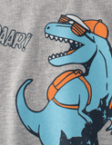 Escape Dinosaur Printed Long-Sleeved T-shirt - CCMOM