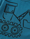 Excavator Printed Long-Sleeved T-shirt - CCMOM