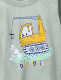Excavator Printed Long-Sleeved T-shirt - CCMOM
