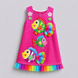 Lucky sale-Children's Cartoon Colorful Tropical Fish Dress