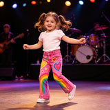 Lucky Sale-Children's Colorful Heart and Rainbow Pattern Pants