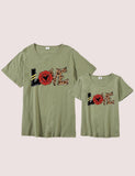Family Matching Love Appliqu¡§| Short Sleeves T-shirt - CCMOM