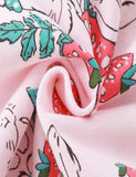 Girl Animal Floral Print Long Sleeve Pullover