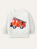 Fire Truck Printed Sweatshirt - CCMOM