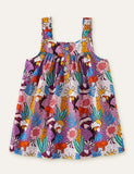 Floral Animal Full Printed Strappy Dress - CCMOM