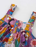 Floral Animal Full Printed Strappy Dress - CCMOM