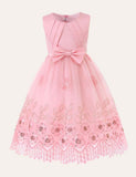 Floral Embroidered Party Dress - CCMOM