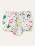 Floral Flamingo Printed Shorts - CCMOM
