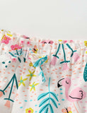 Floral Flamingo Printed Shorts - CCMOM