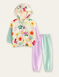 Floral Full Printed Hooded Set - CCMOM