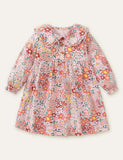 Floral Full Printed Long Sleeve Dress - CCMOM