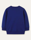 Floral Horse Appliqu¡§| Mushroom Embroidered Sweatshirt - CCMOM