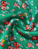 Floral Printed Bird Appliqu¡§| Dress - CCMOM
