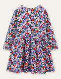 Floral Printed Long Sleeve Dress - CCMOM