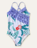 Floral Printed One-Piece Swimsuit - CCMOM