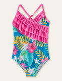 Floral Printed One-Piece Swimsuit - CCMOM