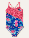 Floral Printed One-Piece Swimsuit - CCMOM