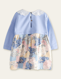 Floral Printed Rabbit Appliqu¡§| Dress - CCMOM