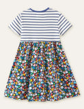 Floral Printed Striped Dress - CCMOM