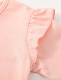 Floral Rabbit Appliqu¡§| Embroidered Long Sleeve T-shirt - CCMOM