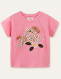 Floral Unicorn Appliqu¡§| T-shirt - CCMOM