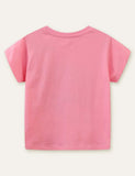 Floral Unicorn Appliqu¡§| T-shirt - CCMOM