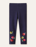 Flower Embroidery Leggings - CCMOM