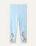 Flower Embroidery Leggings - CCMOM