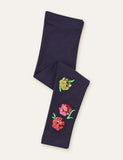 Flower Embroidery Leggings - CCMOM