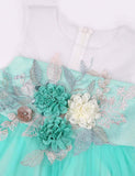 Flower Mesh Party Dress - CCMOM