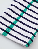 Flower Printed Striped Leggings - CCMOM