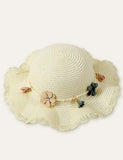 Flower Sunshade Seaside Straw Hat - CCMOM