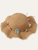 Flower Sunshade Seaside Straw Hat - CCMOM