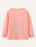 Flower Unicorn Printed Long Sleeve T-shirt - CCMOM