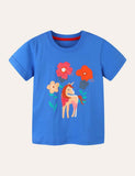 Flower Unicorn Printed T-shirt - CCMOM