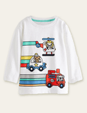 Forest Animal Guard Printed Long-Sleeved T-shirt - CCMOM