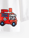 Forest Animal Guard Printed Long-Sleeved T-shirt - CCMOM
